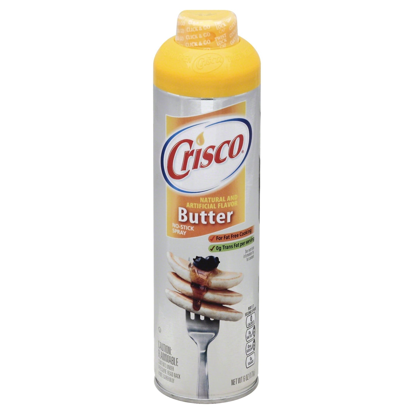 Crisco No-Stick Butter Cooking Spray - 6 oz - Pack of 1 - Cooking Essential