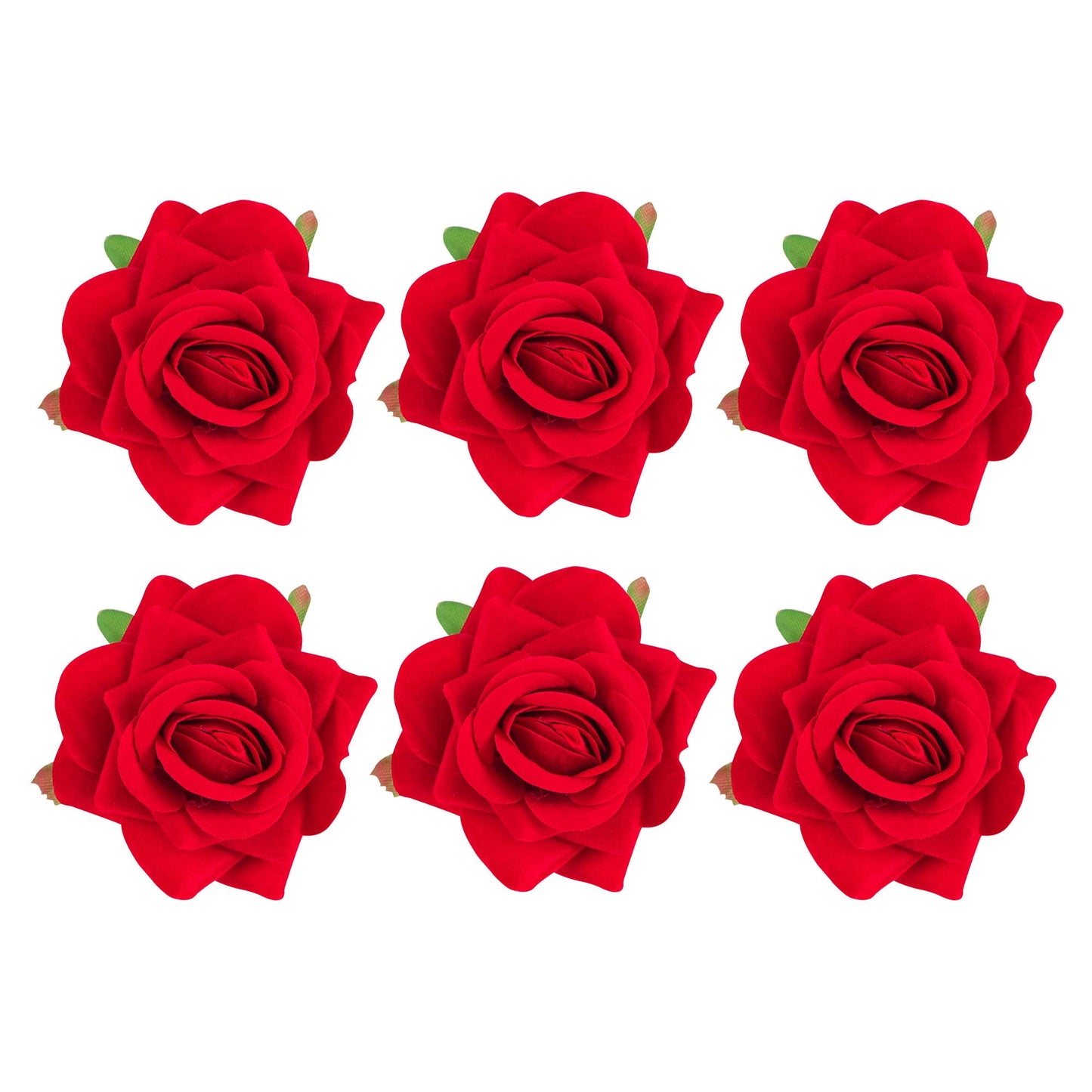 Gyufise 15Pcs Flower Cake Toppers Artificial Rose Cake Decorations Happy Birthday Cake Toppers Artificial Red Rose Flowers Cake