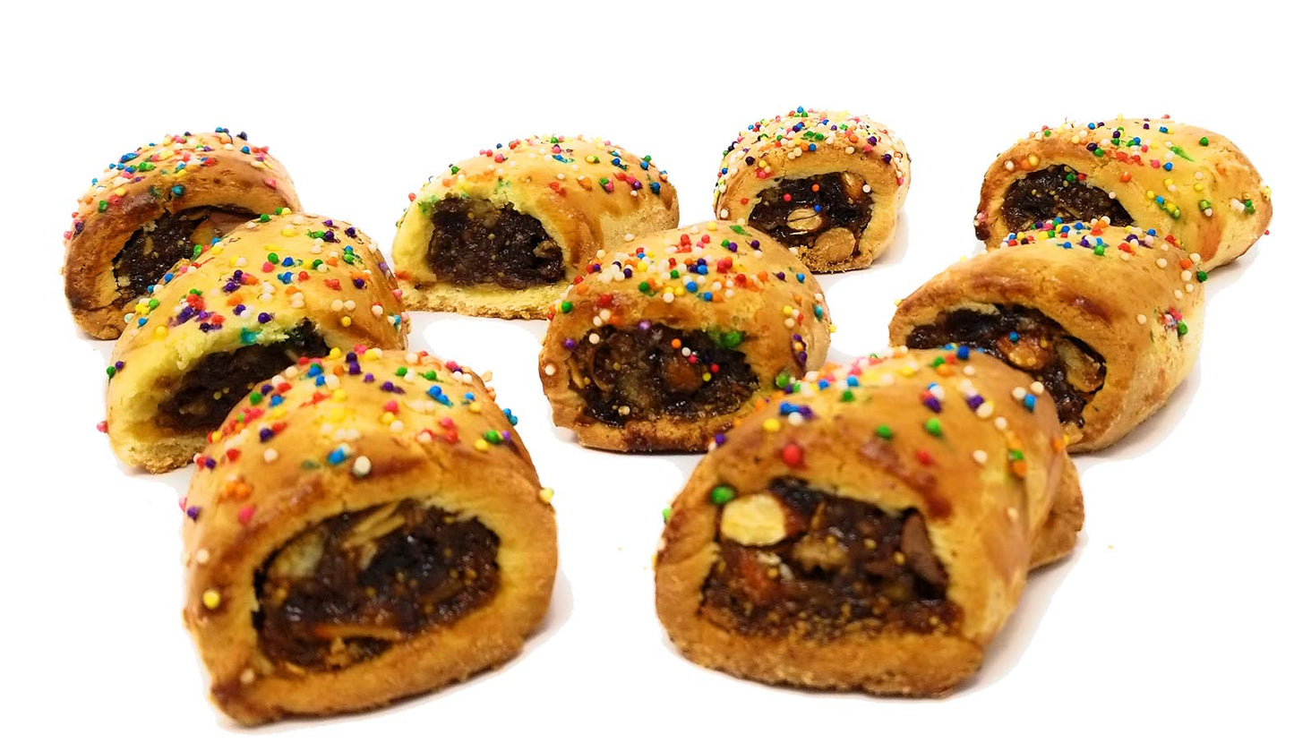 Italian Fig Cookie 1 Pound Traditional Handmade Cookies of Italy - Baked in Brooklyn - Cucidati