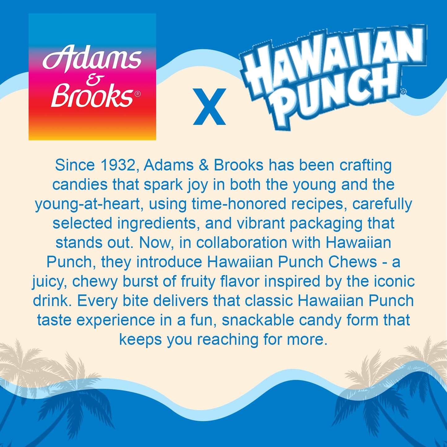 Adams & Brooks, Inc. Hawaiian Punch Chews Fruity Chewy Individually Wrapped, Bulk Candy Chews (3 Pound) (Assorted Flavors)