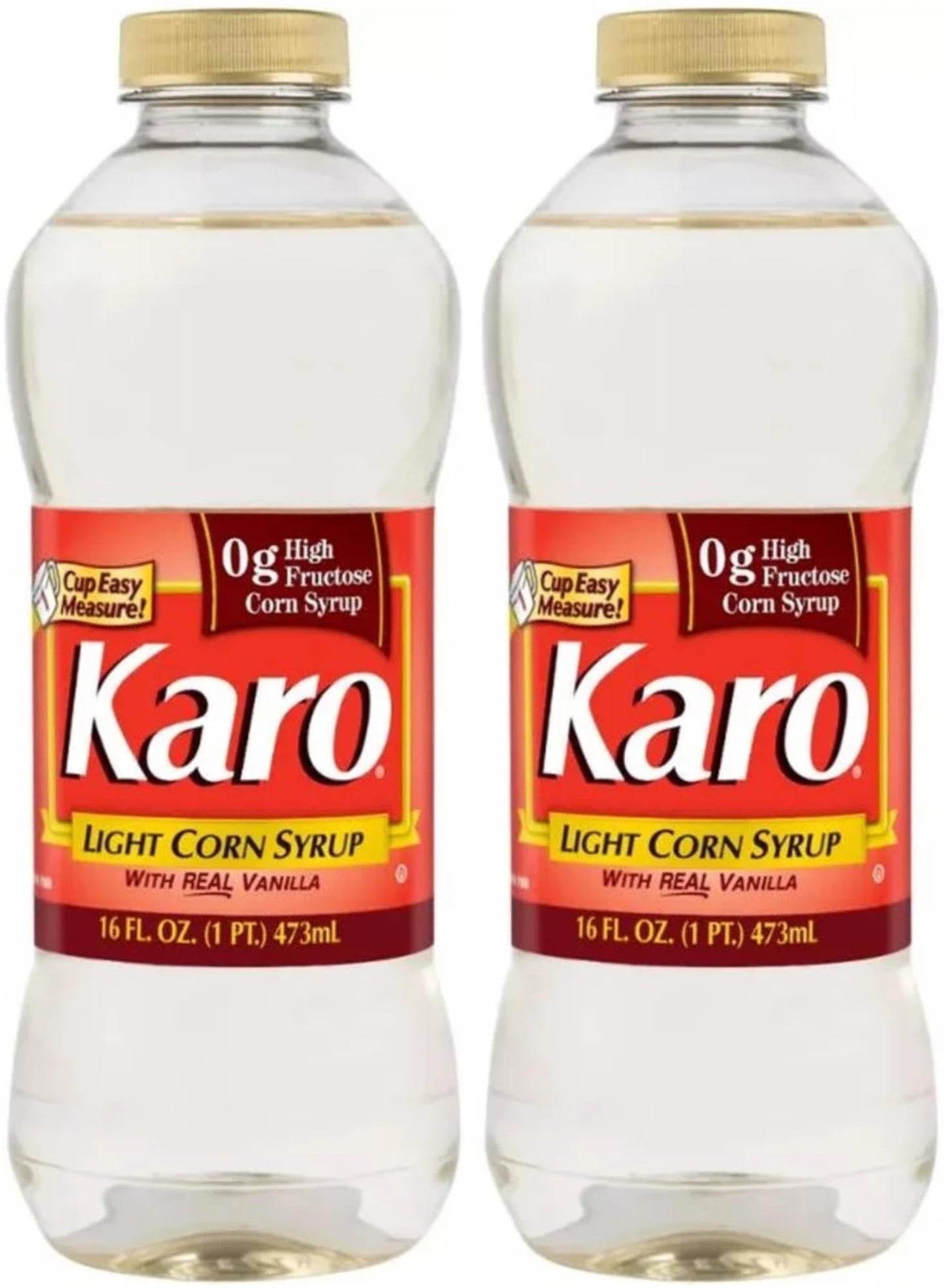 KARO Light Corn Syrup, 16 fl oz, Pack of 2, Ideal for Baking and Cooking