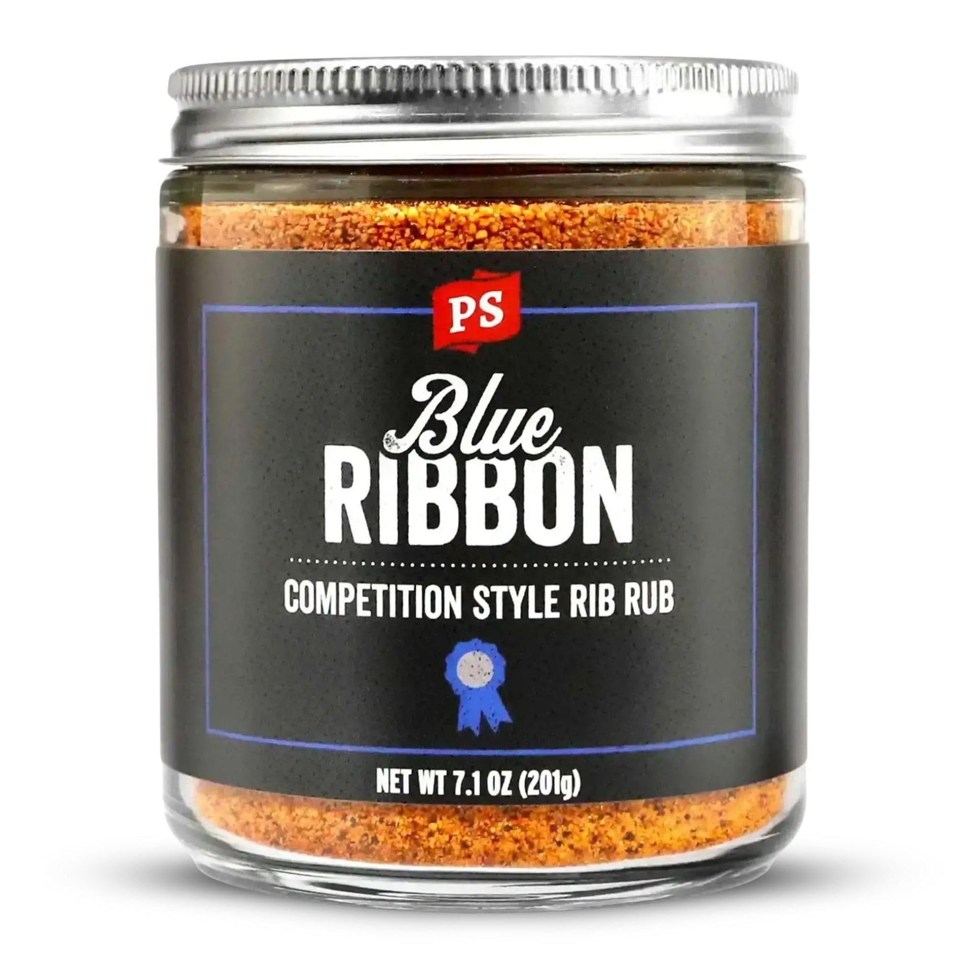 PS Seasoning Blue Ribbon Rib Rub - Sweet & Smoky BBQ Seasoning - 7.1 Ounce
