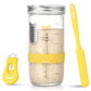 Koackl Sourdough Starter Kit, 24oz Sourdough Starter Jar with Magnetic Bread Lame, Thermometer, Long Scraper, Cloth Cover & Lid 
