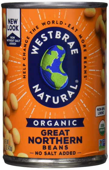 Westbrae Natural Organic Great Northern Beans No Salt Added 15 Oz (Pack Of 12)