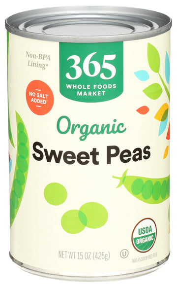 365 By Whole Foods Market, Peas Sweet Organic, 15 Ounce
