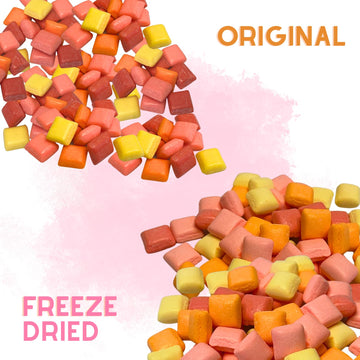 Freeze Dried Candy Starburst Mini 6Oz Fruit Burst Candy - Original (Strawberry, Lemon, Orange, Cherry Flavors), Deliciously Hard