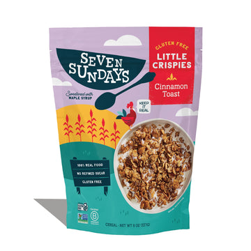 Seven Sundays Little Crispies Cereal, High Protein, Gluten-Free Kids Snack & Breakfast - Made With Real Ingredients, No Sugar Al