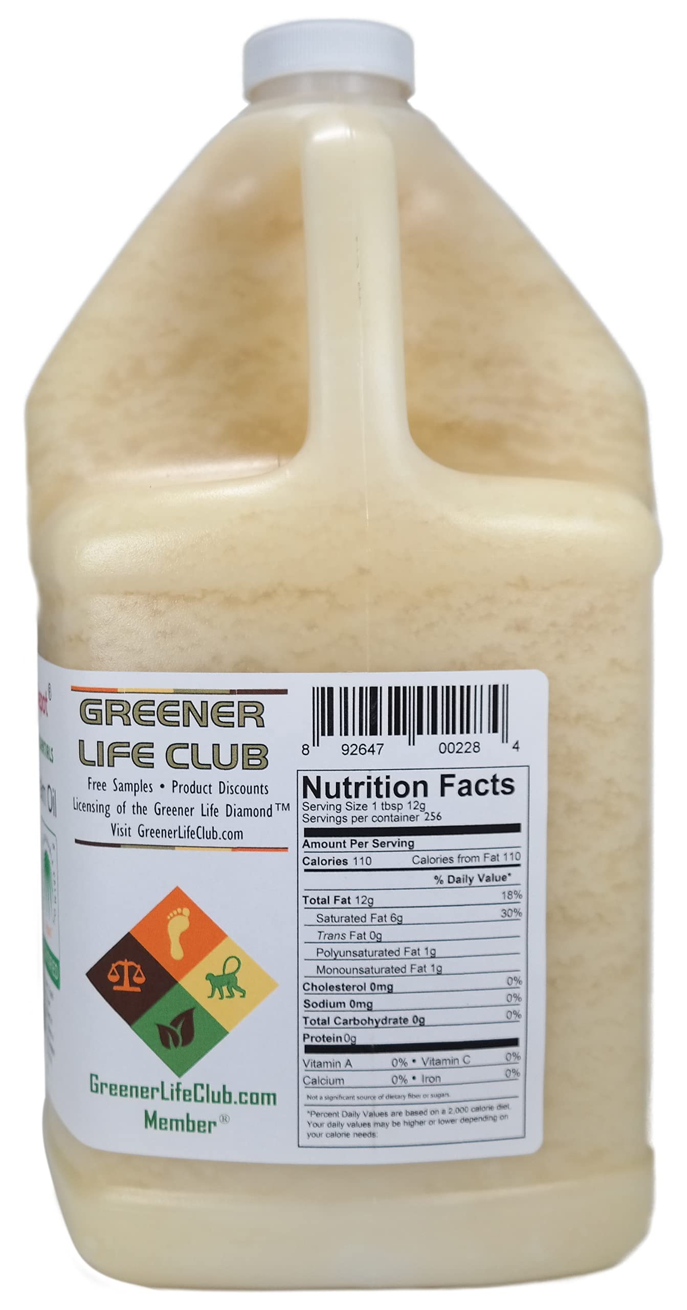 Essential Depot Palm Oil - RSPO Certified, Sustainable, Food Grade - 1 Gallon - White to Pale Yellow - Model PALM-GALLON
