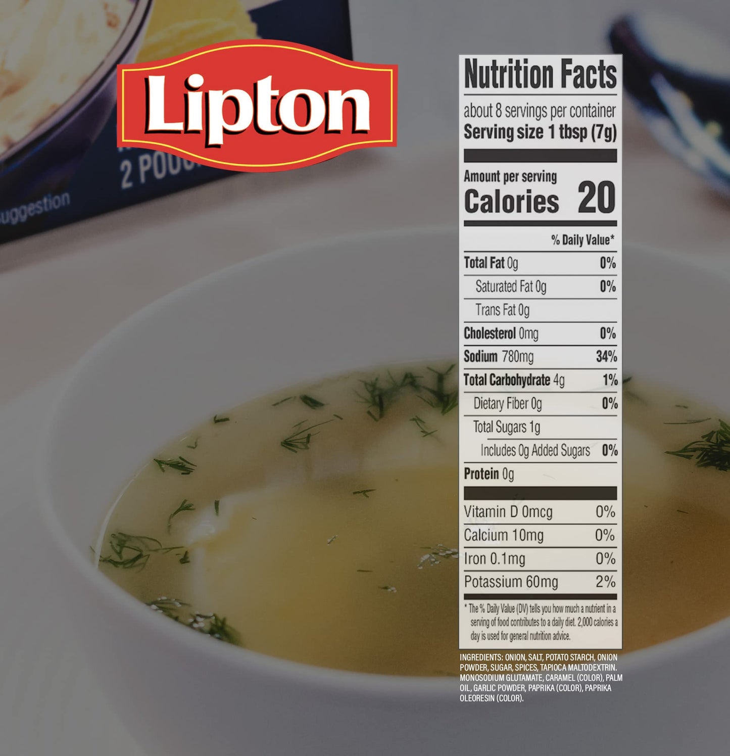 Lipton Gluten Free (Not Certified) Onion Soup & Dip Mix, 1.9oz (3 Pack) | Great for Soups, Dips, Gravy & Seasoning | Kosher (Inc
