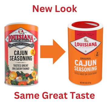 Louisiana Fish Fry Cajun Seasoning, 8 Ounce - Perfect for Authentic Cajun Flavor in Cooking and Grilling