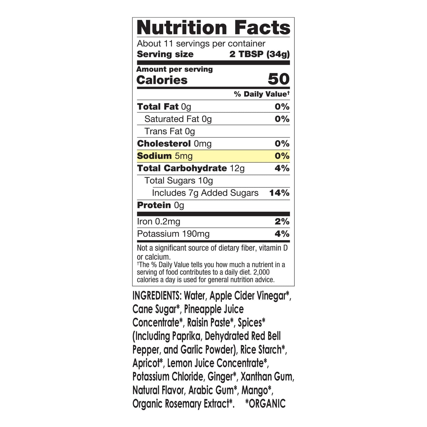 Mr. Spice Organic Sweet and Sour Sauce, Low Sodium Sweet & Sour Dipping Sauce (5 mg/serving), Gluten Free, Salt Free Sauces for