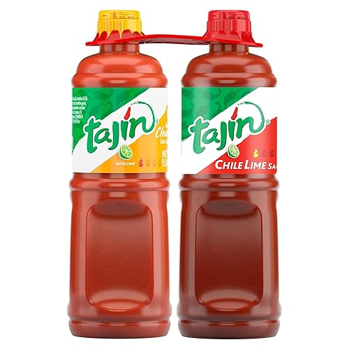 Tajin Fruity Chamoy Sauce 15.38Oz And Mild Hot Sauce 15.38Oz Bundle (Pack Of 2)
