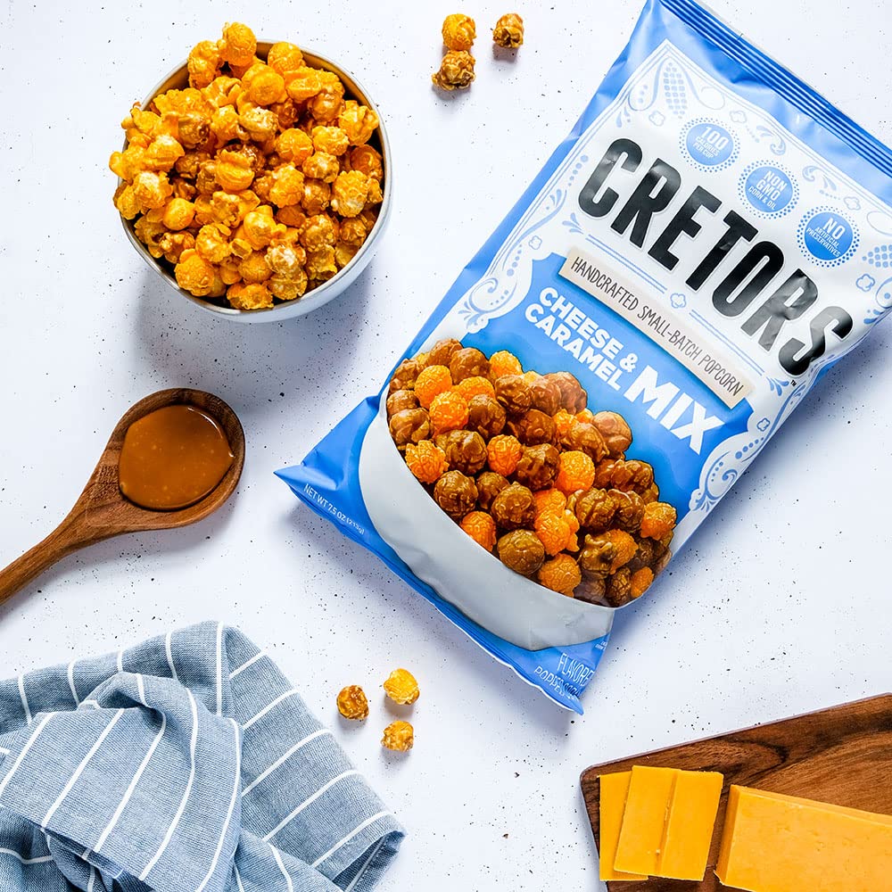 G.H. Cretors, The Mix,Cheese & Caramel Flavor Popcorn (12 Pack - 7.5 Oz Each)