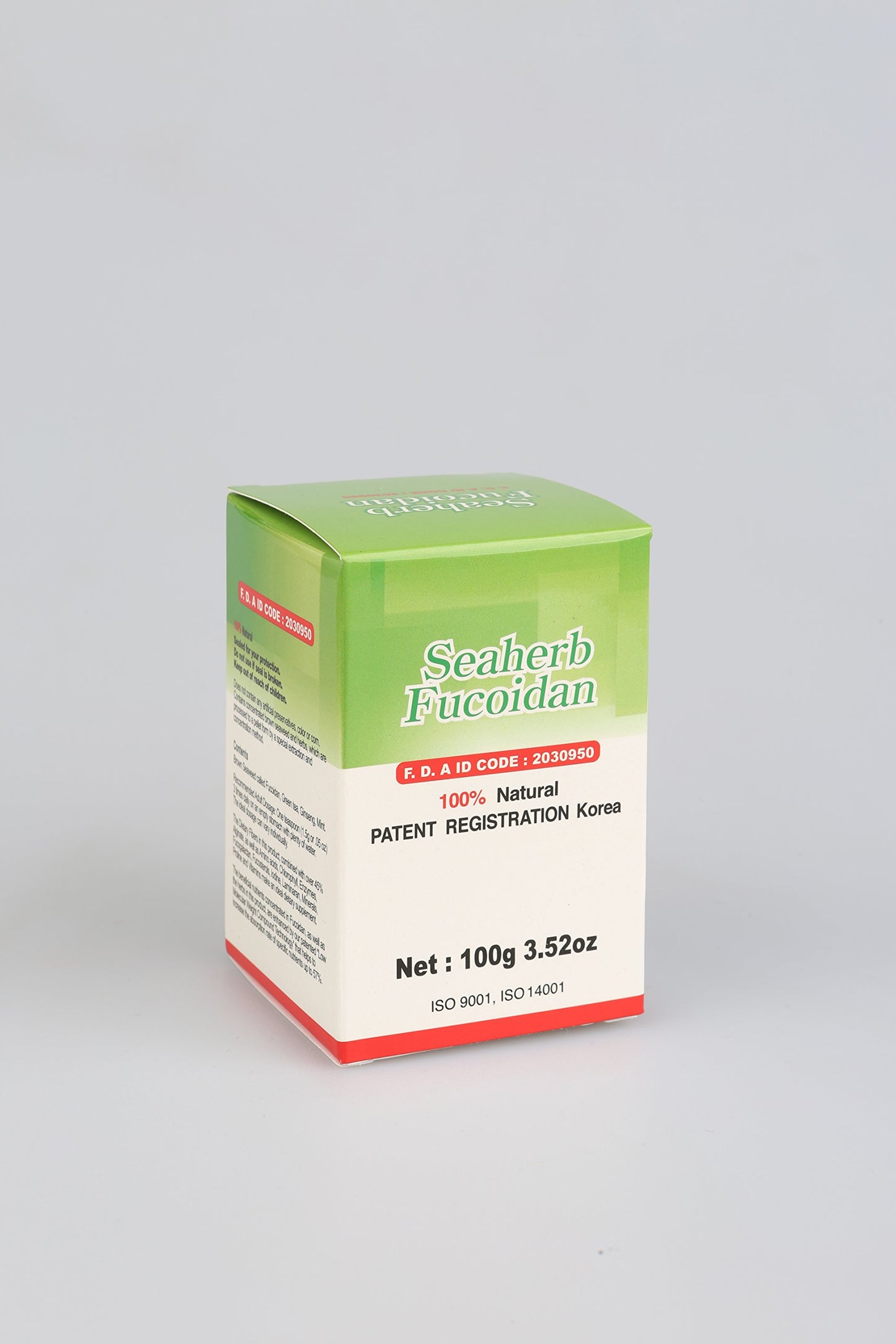 SeaHerb 100% Natural Brown Sea  Extract Powder, 100g (3.53 oz), Green