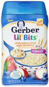 Gerber Lil Bits Whole Wheat Apple Blueberry Baby Cereal, 8 Oz , Pack Of 6