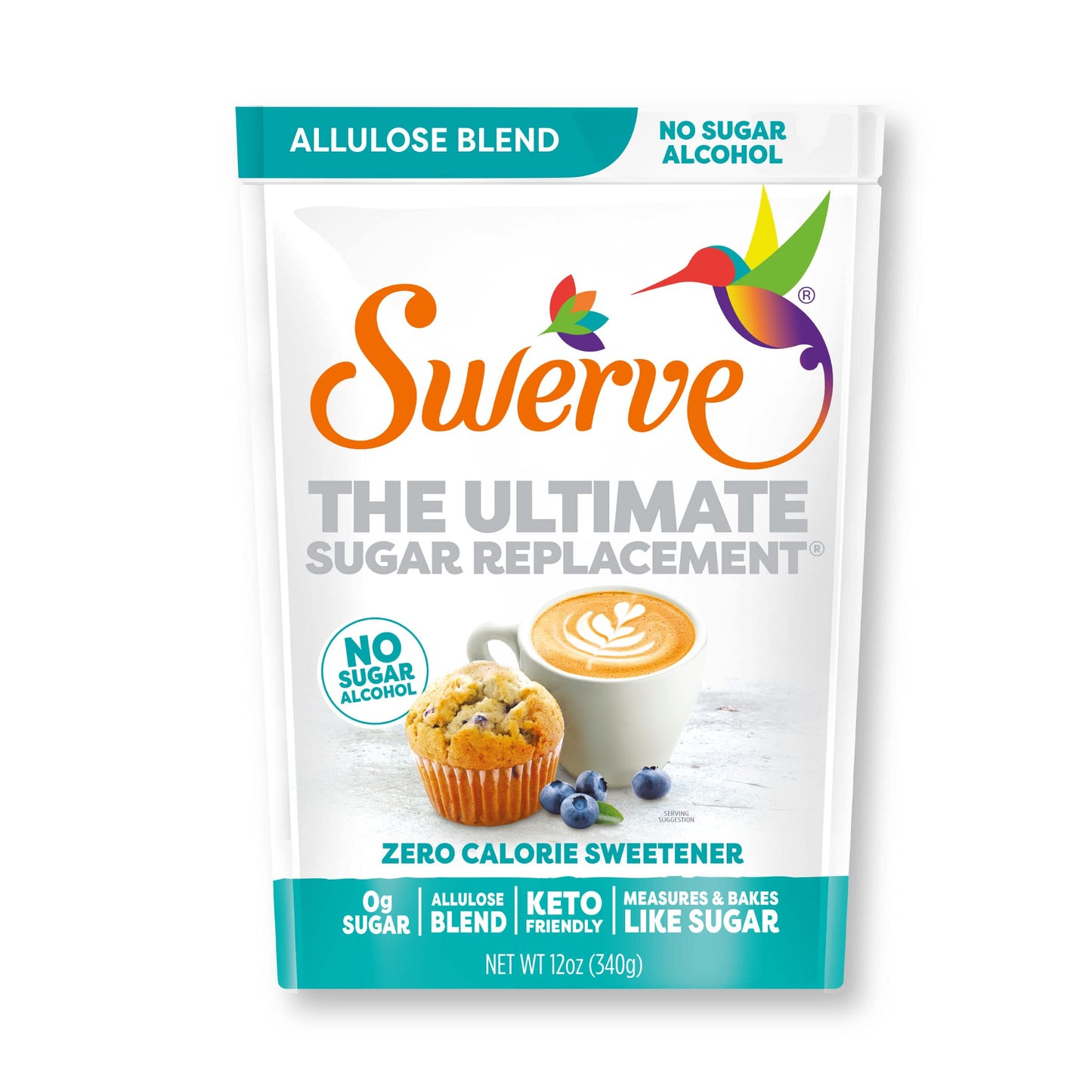 Swerve Granular Sugar Replacement Sweetener, Zero Calorie, Keto Friendly, 12 Ounce Bag