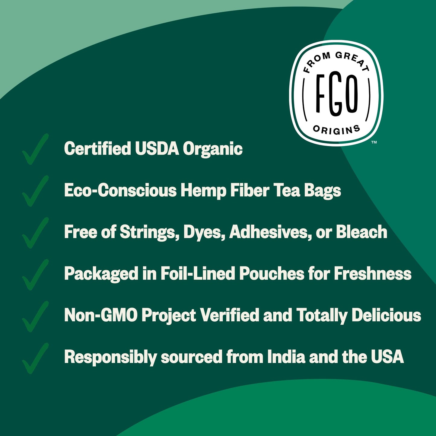 Fgo Organic Moringa Mint Tea, Eco-Conscious Tea Bags, 100 Count, Packaging May Vary (Pack Of 1)