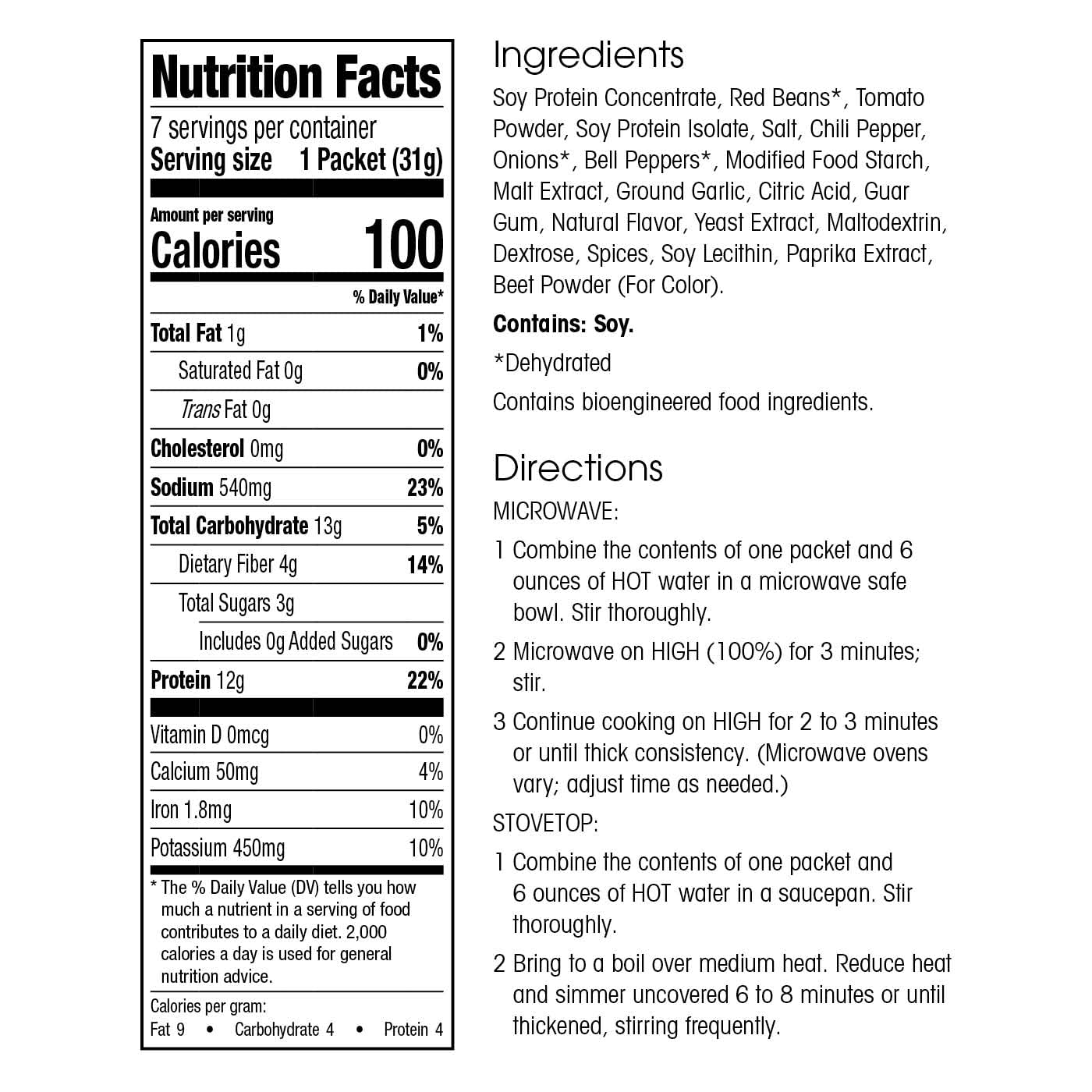 Wonderslim Protein Meal, Zesty Vegetable Chili W/Beans, 12G Protein, 4G Fiber, Gluten Free (7Ct)