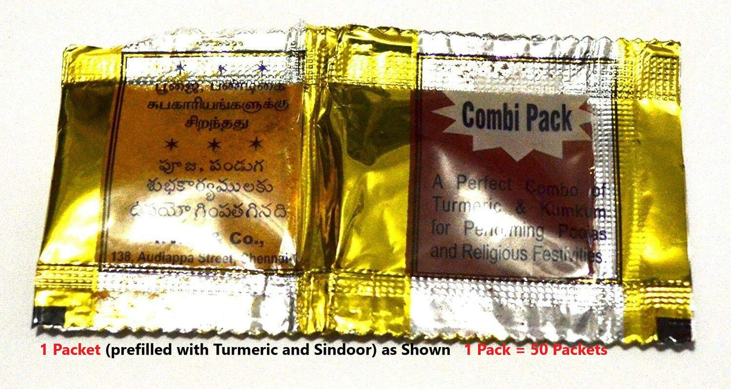 ?? Gopuram Turmeric And Kumkum Combo - 50 Packets