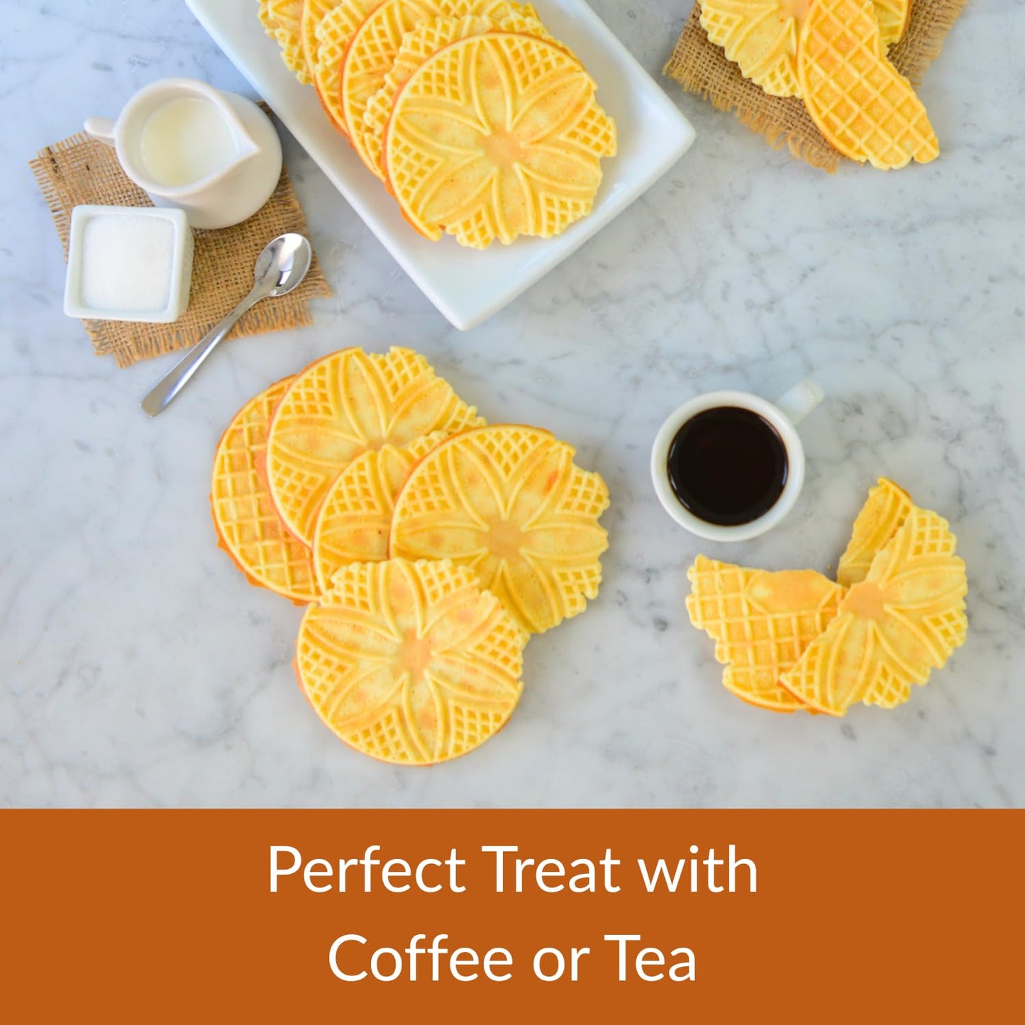 DeLallo Almond Pizzelle Cookies, (3 Pack), Italian Cookies with Light Waffle Texture, Sweet Nutty Flavor, Authentic Italian Reci