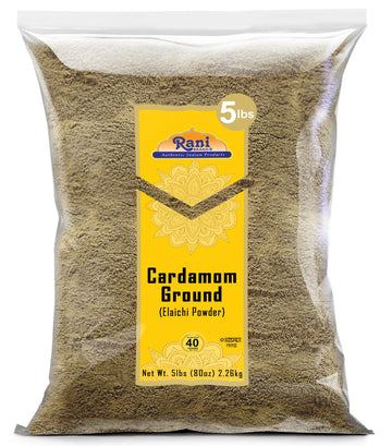 Rani Cardamom (Elachi) Ground, Powder Indian Spice 80oz (5lbs) 2.27kg Bulk ~ All Natural | No Color Added | Gluten Friendly | Ve