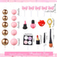 Beeveer 42 PCS Makeup Cake Topper Decorations Cosmetics Theme Bridal Cake Topper Party Lipstick Perfume Picks for Bridal Shower
