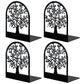 Bookends, Book Ends, Metal Bookend, Tree Of Life Bookend, Bookends For Shelves, Home Decorative Bookends For Heavy Books, Black
