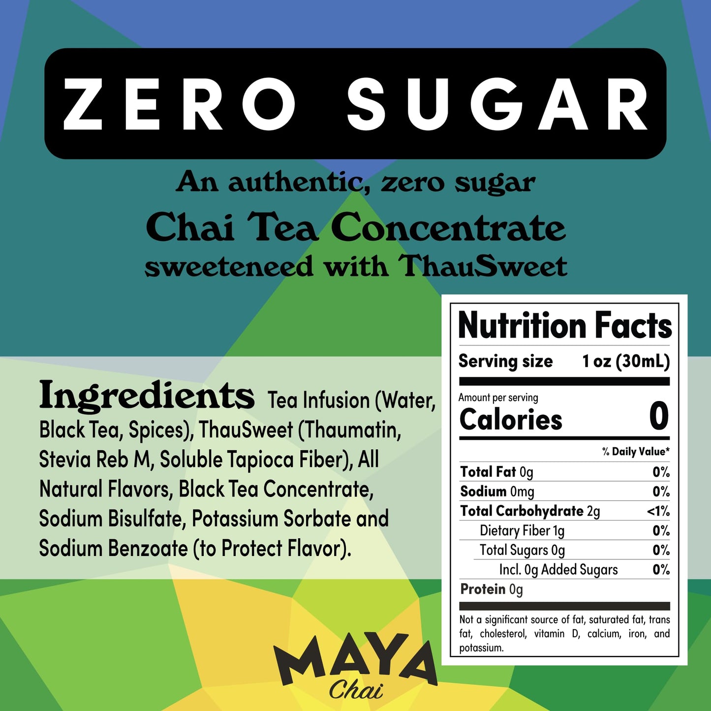 Maya Chai Tea Concentrate, Zero Sugar, Heritage Recipe, 64 Ounce with White Pump