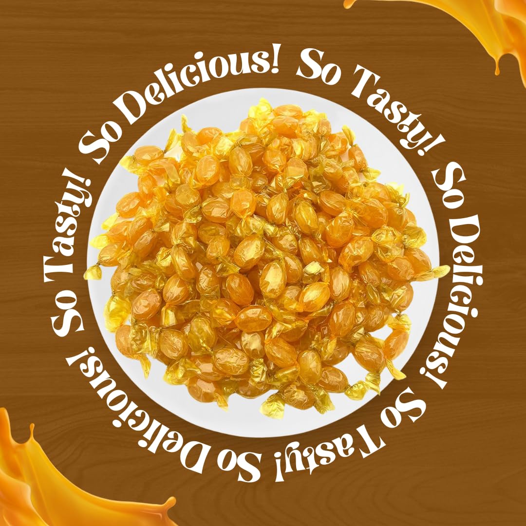 Butterscotch Hard Candy - Individually Wrapped - Rich & Creamy Old-Fashioned Flavor - Classic Sweet Treat - Lecsa Specialty Snac
