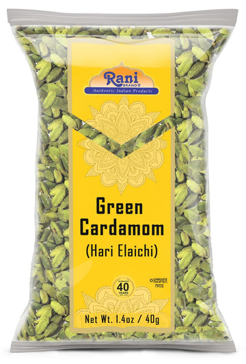 Rani Green Cardamom Pods Spice (Hari Elachi) 1.4oz (40g) ~ All Natural | Vegan | Gluten Friendly | NON-GMO | Kosher | Product of