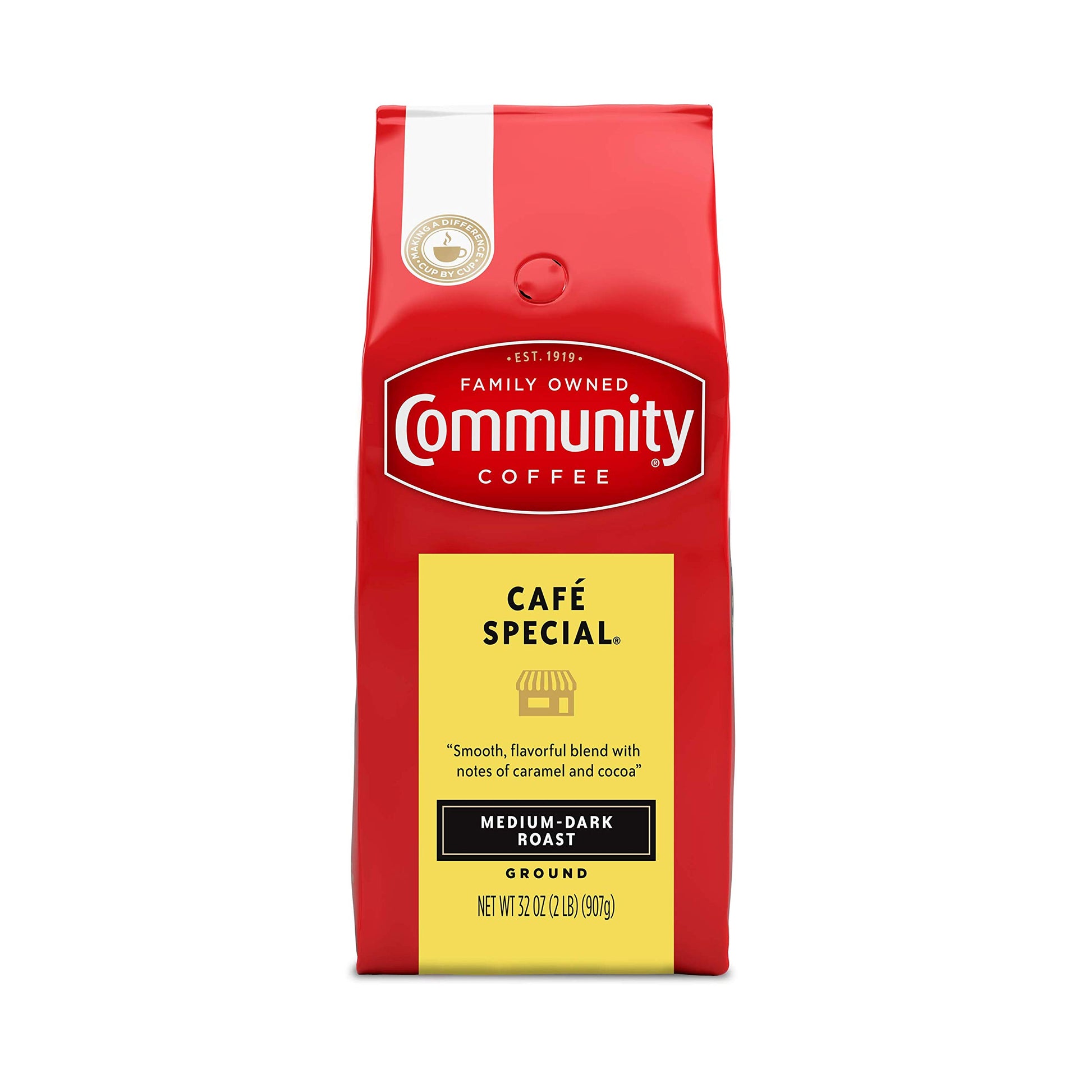 Community Coffee Caf   Special Medium Dark Roast Ground Coffee, 32 Ounce Bag