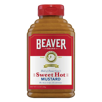 Beaver Sweet Hot Mustard, 13 Ounce Squeeze Bottle (Pack of 6)