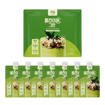 FLIMEAL GreenTea Matcha Protein Shake, 21g Protein, Low Sugar, Keto-Friendly, 1.59oz, 7 Packs with Crunchy Protein Balls