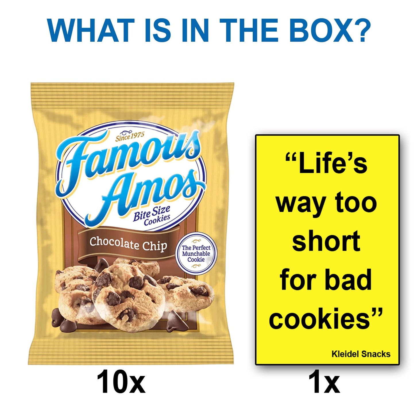 Famous Amos Chocolate Chip Cookies - 10 Count 2 0Z. Bags - Chocolate Chip Cookies - Cookies Variety Pack - Famous Amos Cookies -