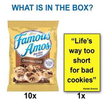 Famous Amos Chocolate Chip Cookies - 10 Count 2 0Z. Bags - Chocolate Chip Cookies - Cookies Variety Pack - Famous Amos Cookies -