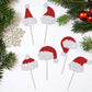 Qertesl 24Pcs Gingerbread Man Xmas Cupcake Toppers,Baby Shower Boy Girl Birthday Party Decorations,Winter Birthday Party Dessert