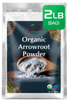 Jiva Organics Organic Arrowroot Flour (Powder) 2 Pound Bag - Raw, Non-GMO