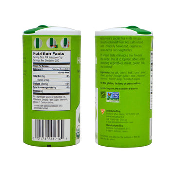 A. Vogel Herbamare Herbed Sea Salt - Natural Fine Sea Salt Infused with 12 Herbs & Vegetables - Free of Artificial Flavors & Pre