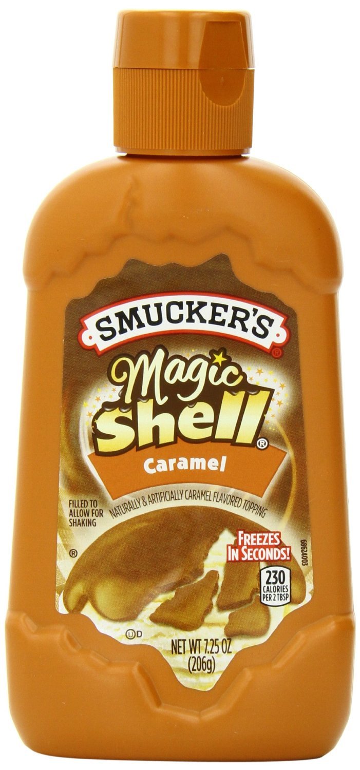Smuckers Magic Shell Caramel Flavored Topping, 7.25 Ounce [Pack of 4]
