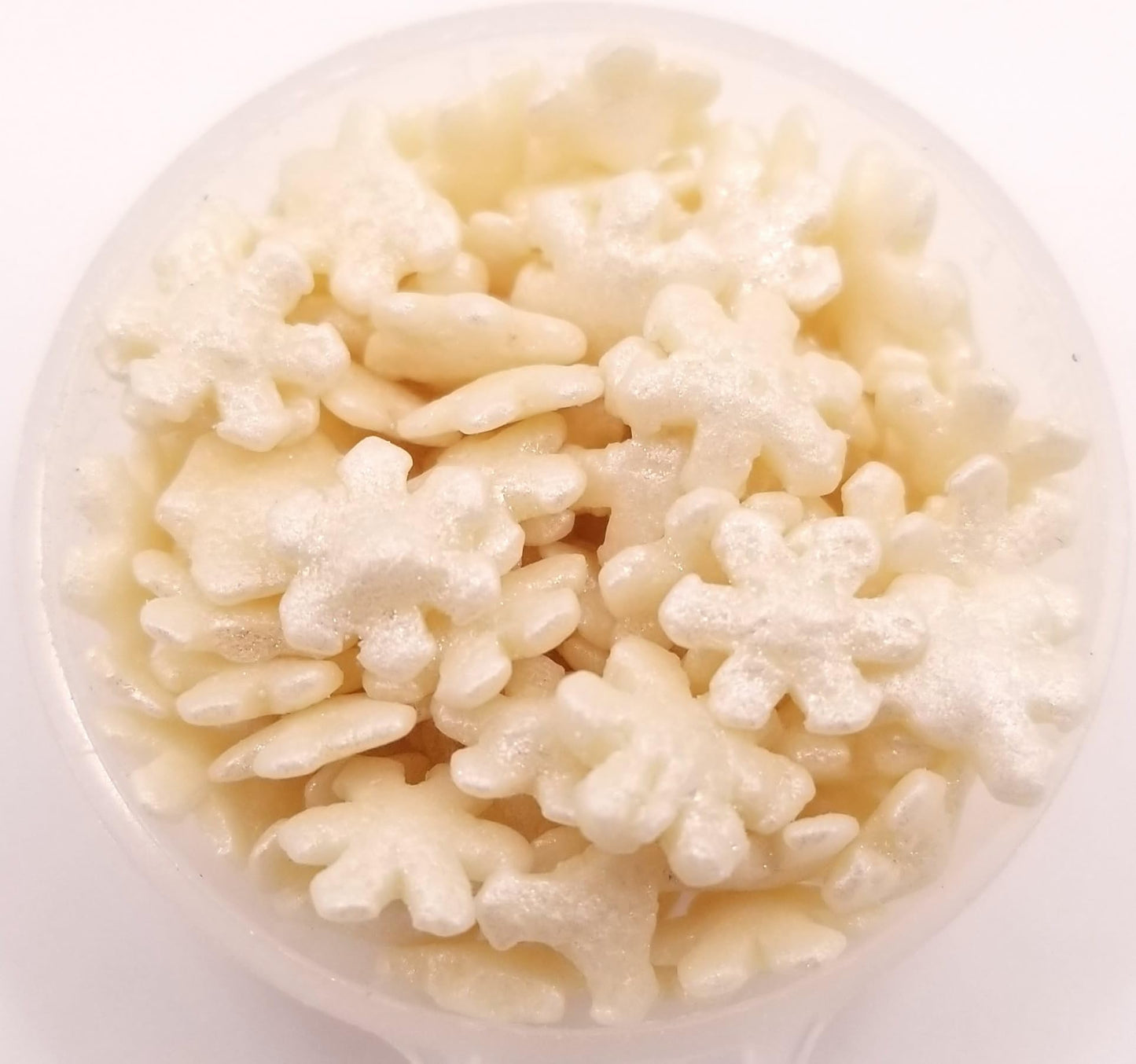 NCS Pearlized Snowflake Edible Sprinkles, 8 ounces - Great for Cupcakes, Cookies, Cakes, Cakes Pops