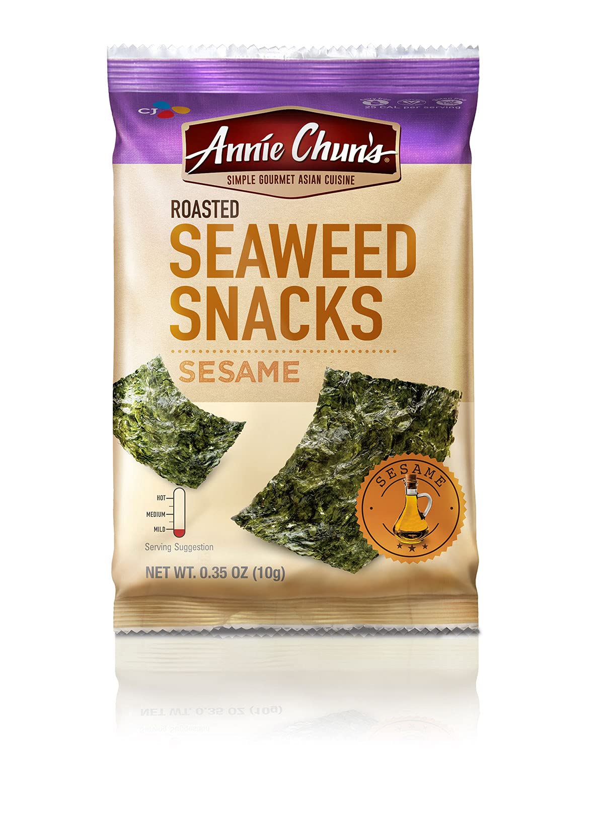 Annie Chun'S Seaweed Snacks, Roasted Sesame, 0.35 Ounce