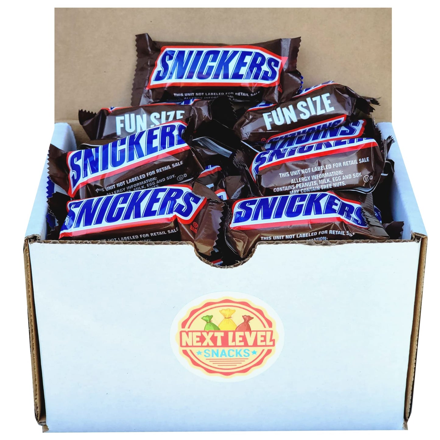 Snickers Fun Size Chocolate Caramel Candy Bars Bulk Box (Pack Of 30)