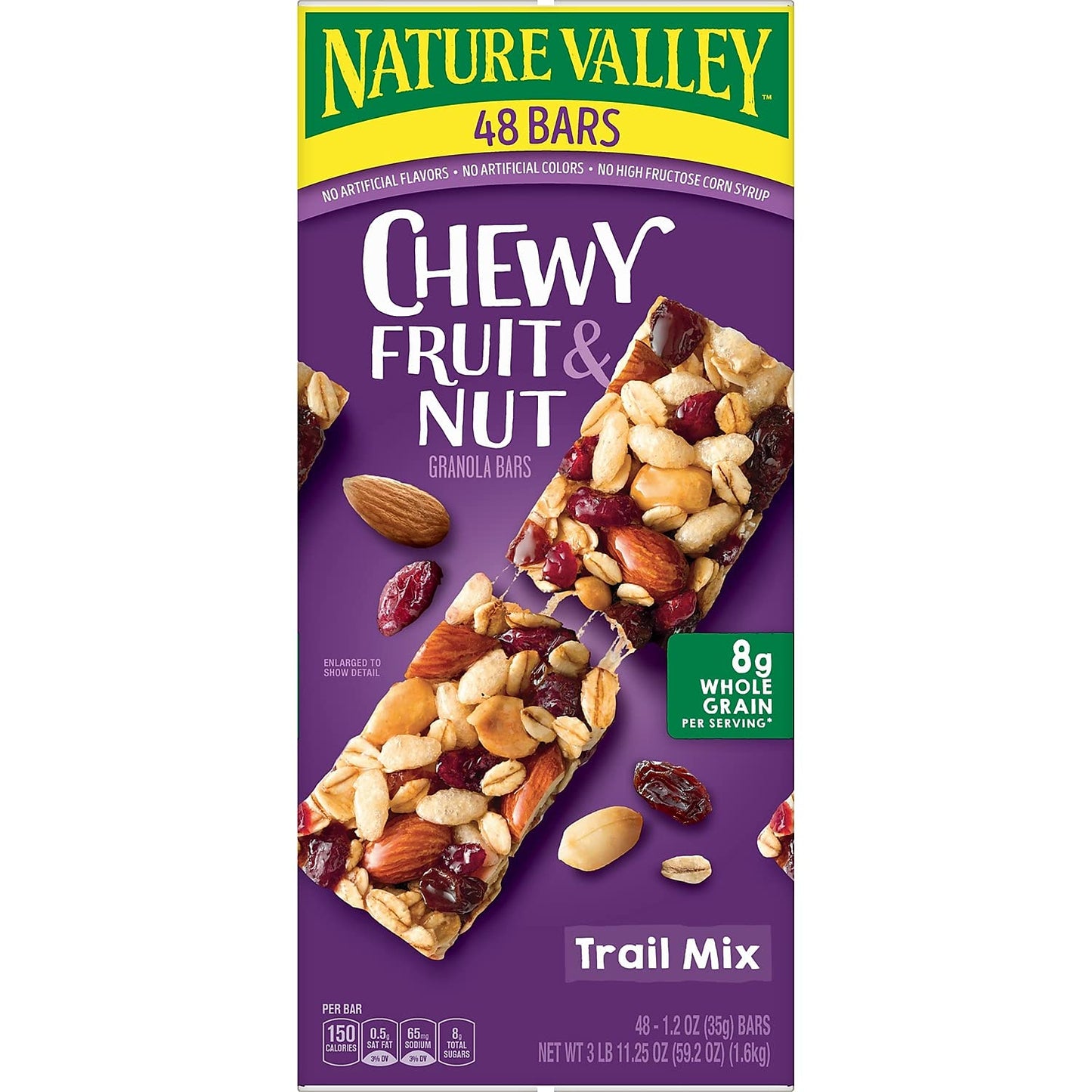 Nature Valley Chewy Fruit And Nut Granola Bars, Trail Mix Snack Bars, 48 Ct, 57.6 Oz