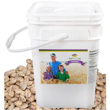 Wheatland Pinto Beans  Farm Fresh  Mylar, Oxygen Absorber & Bucket Provide 25 Year+ Shelf Life  Vegan  Non-Gmo  High Trust Selle