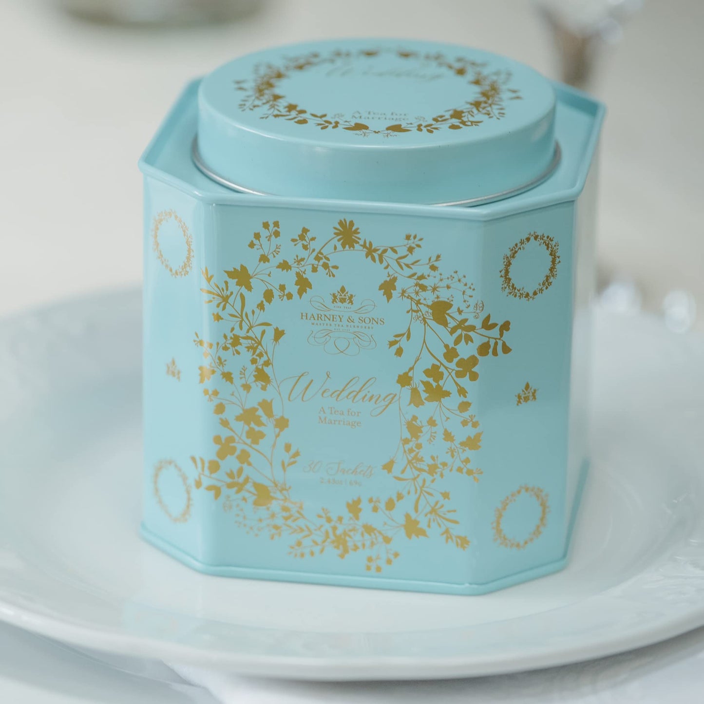 Harney & Sons Wedding Tea, 30 Count Tin, Specially Blended for Marriage, Wedding Tea