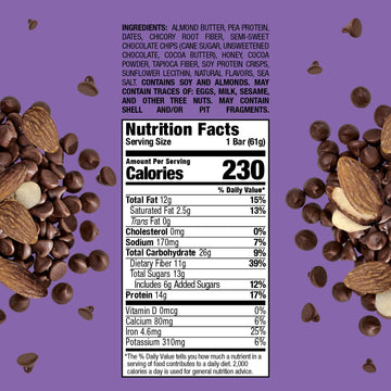 Bobo'S Double Chocolate Almond Butter Protein Bar 12 Pack