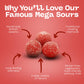 Barnetts Mega Sour Candy Cherry - Handmade Sweets - 104g - Red - Perfect for Party Bags and Gift Hampers