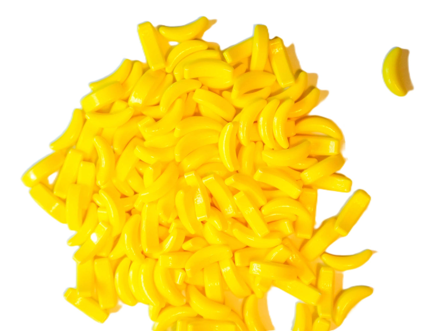 Banana Candy - 1 lb of Sweet Crunchy Bright Yellow Banana Shaped Candy