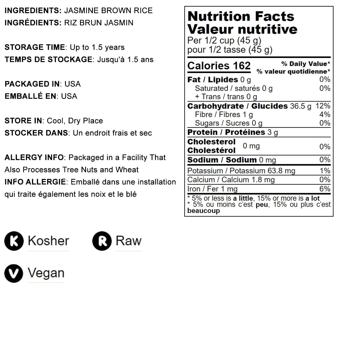 Food To Live Jasmine Brown Rice, 6 Pounds - Whole-Grain And Long-Grain Thai Rice, Vegan, Kosher, Bulk. Higher In Fiber Than Whit