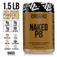 Naked Nutrition Organic Powdered Peanut Butter, 24 oz - Vegan, No Additives, Preservative-Free, Roasted Peanuts, 45 Servings